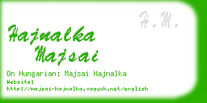 hajnalka majsai business card